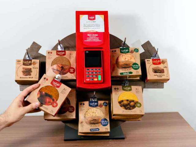 Display de venda da WUP Food